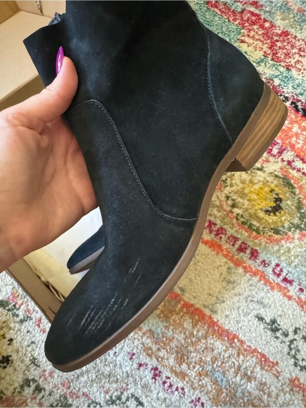 Roxy black Suede Boots with Side Zip